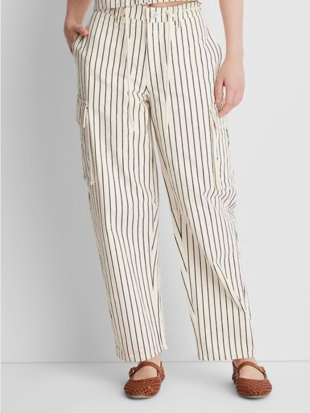 Striped Women’s Cargo Jeans